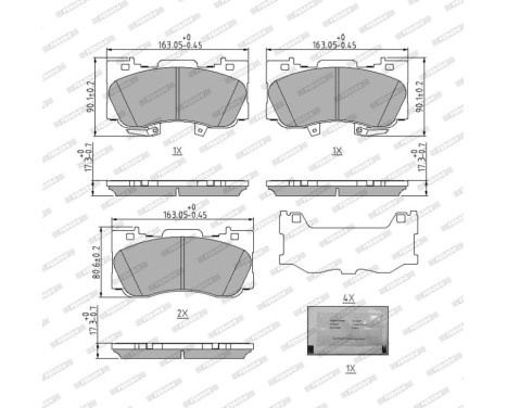 Brake pad set, disc brake FDB5239 Ferodo, Image 2