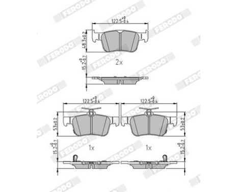 Brake pad set, disc brake FDB5240 Ferodo, Image 2