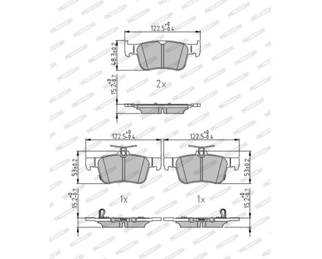 Brake pad set, disc brake FDB5240 Ferodo, Image 2
