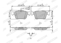 Brake pad set, disc brake FDB5242 Ferodo