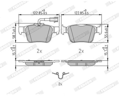 Brake pad set, disc brake FDB5242 Ferodo