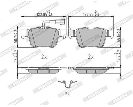 Brake pad set, disc brake FDB5242 Ferodo, Image 2