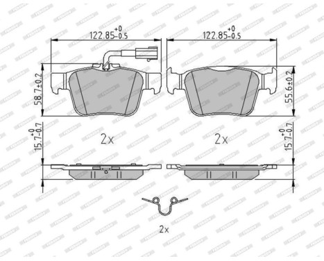Brake pad set, disc brake FDB5242 Ferodo, Image 2