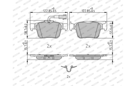 Brake pad set, disc brake FDB5242 Ferodo, Image 2