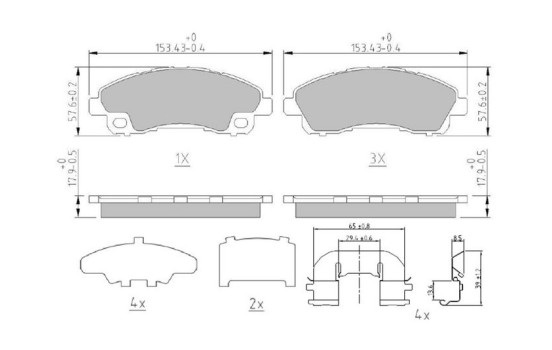 Brake pad set, disc brake FDB5243 Ferodo, Image 2