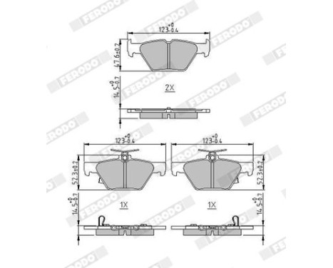 Brake pad set, disc brake FDB5244 Ferodo, Image 2