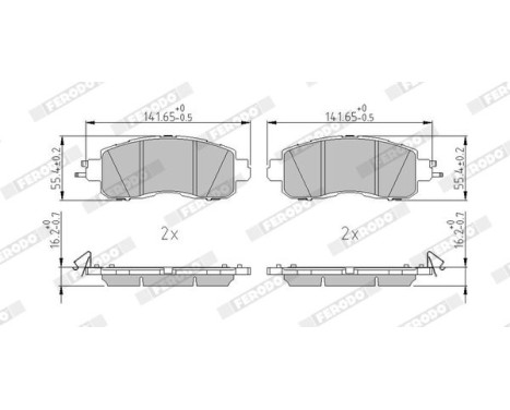 Brake pad set, disc brake FDB5246 Ferodo, Image 2