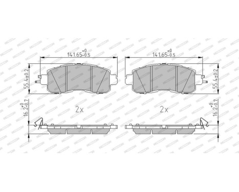 Brake pad set, disc brake FDB5246 Ferodo, Image 2