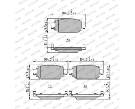 Brake pad set, disc brake FDB5247 Ferodo, Image 3