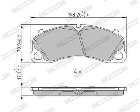 Brake pad set, disc brake FDB5267 Ferodo, Image 3