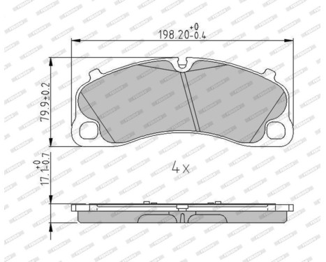 Brake pad set, disc brake FDB5267 Ferodo, Image 4