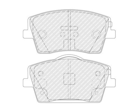Brake pad set, disc brake FDB5277 Ferodo
