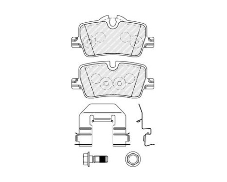 Brake pad set, disc brake FDB5278 Ferodo