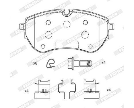 Brake pad set, disc brake FDB5279 Ferodo, Image 2