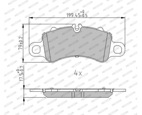 Brake pad set, disc brake FDB5280 Ferodo, Image 3