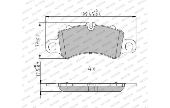 Brake pad set, disc brake FDB5280 Ferodo, Image 3