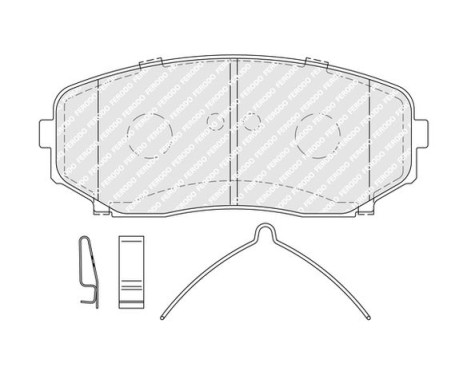 Brake pad set, disc brake FDB5285 Ferodo