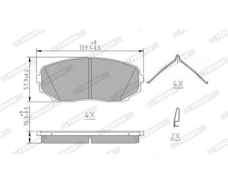 Brake pad set, disc brake FDB5285 Ferodo, Image 2