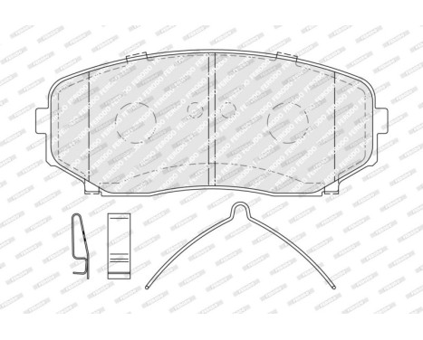 Brake pad set, disc brake FDB5285 Ferodo, Image 2