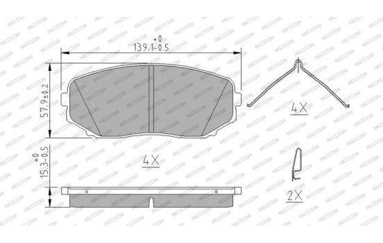 Brake pad set, disc brake FDB5285 Ferodo, Image 3