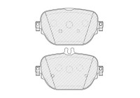 Brake pad set, disc brake FDB5287 Ferodo