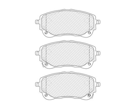 Brake pad set, disc brake FDB5292 Ferodo