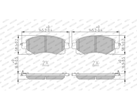 Brake pad set, disc brake FDB5299 Ferodo, Image 3
