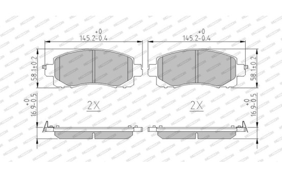 Brake pad set, disc brake FDB5299 Ferodo, Image 3