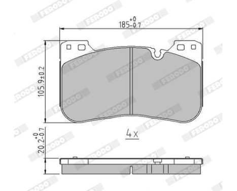 Brake pad set, disc brake FDB5301 Ferodo, Image 3