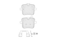 Brake pad set, disc brake FDB5302 Ferodo
