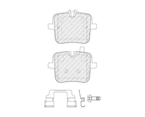 Brake pad set, disc brake FDB5302 Ferodo