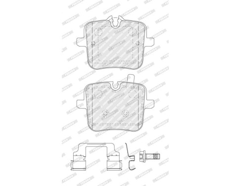 Brake pad set, disc brake FDB5302 Ferodo, Image 2