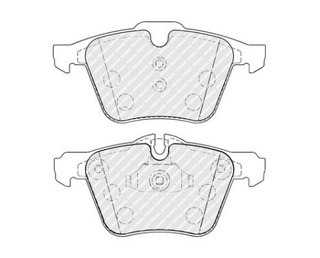 Brake pad set, disc brake FDB5307 Ferodo