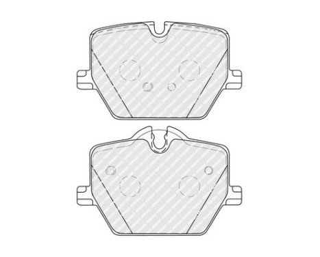 Brake pad set, disc brake FDB5339 Ferodo