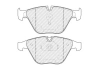 Brake pad set, disc brake FDB5352 Ferodo