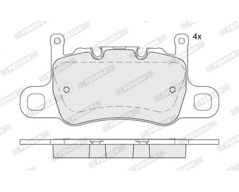 Brake pad set, disc brake FDB5366 Ferodo