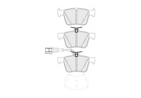 Brake pad set, disc brake FDB5384 Ferodo