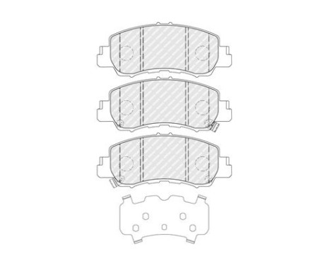Brake pad set, disc brake FDB5386 Ferodo