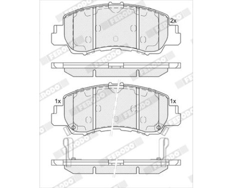 Brake pad set, disc brake FDB5386 Ferodo, Image 4