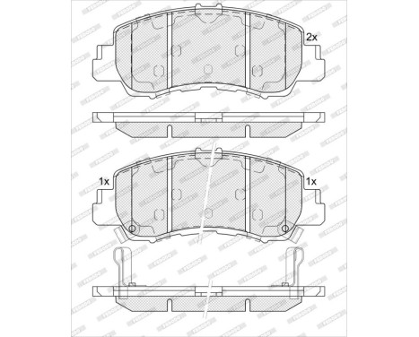 Brake pad set, disc brake FDB5386 Ferodo, Image 2