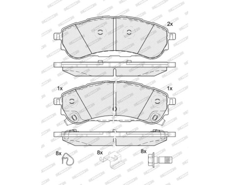 Brake pad set, disc brake FDB5390 Ferodo, Image 2