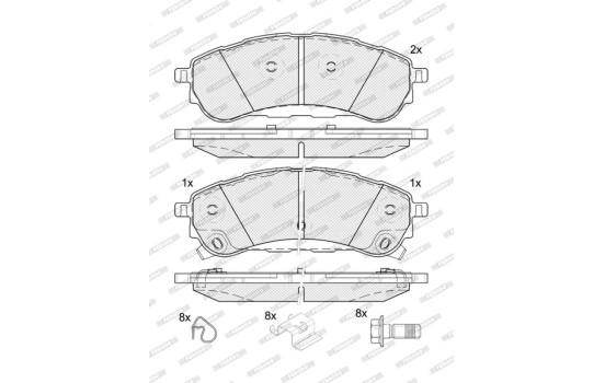 Brake pad set, disc brake FDB5390 Ferodo, Image 2