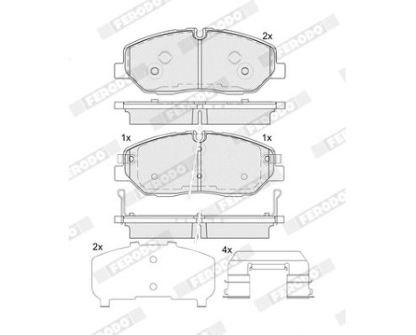 Brake pad set, disc brake FDB5397 Ferodo