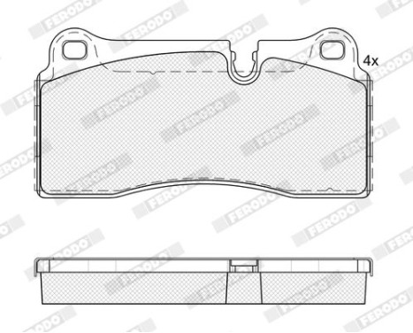 Brake pad set, disc brake FDB5402 Ferodo