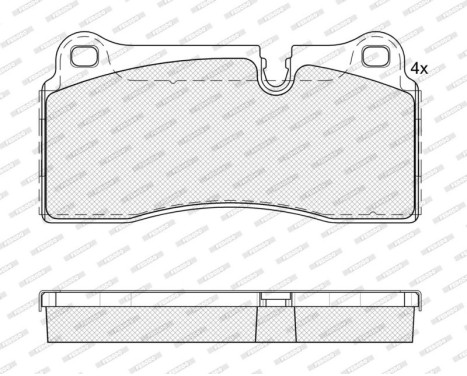 Brake pad set, disc brake FDB5402 Ferodo, Image 2