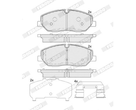 Brake pad set, disc brake FDB5403 Ferodo, Image 2