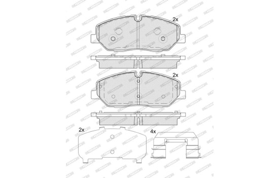 Brake pad set, disc brake FDB5403 Ferodo, Image 2