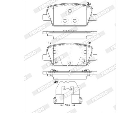 Brake pad set, disc brake FDB5411 Ferodo, Image 2