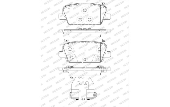 Brake pad set, disc brake FDB5411 Ferodo, Image 2