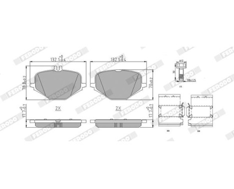 Brake pad set, disc brake FDB5422 Ferodo, Image 2